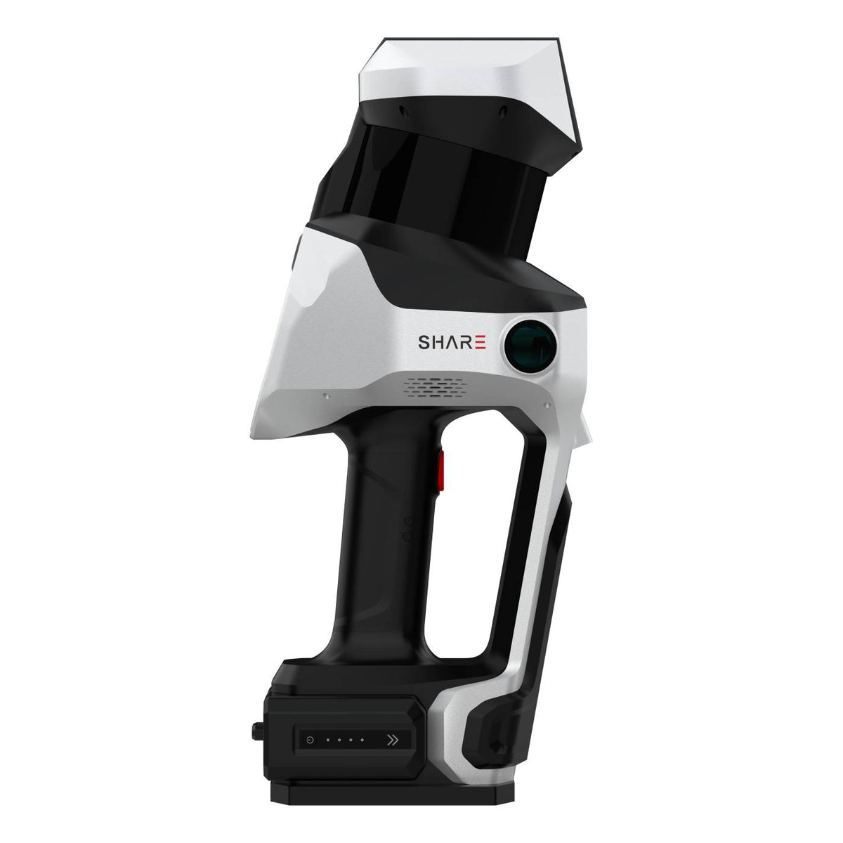 SHARE C10-32, side view showing the grip, trigger and battery